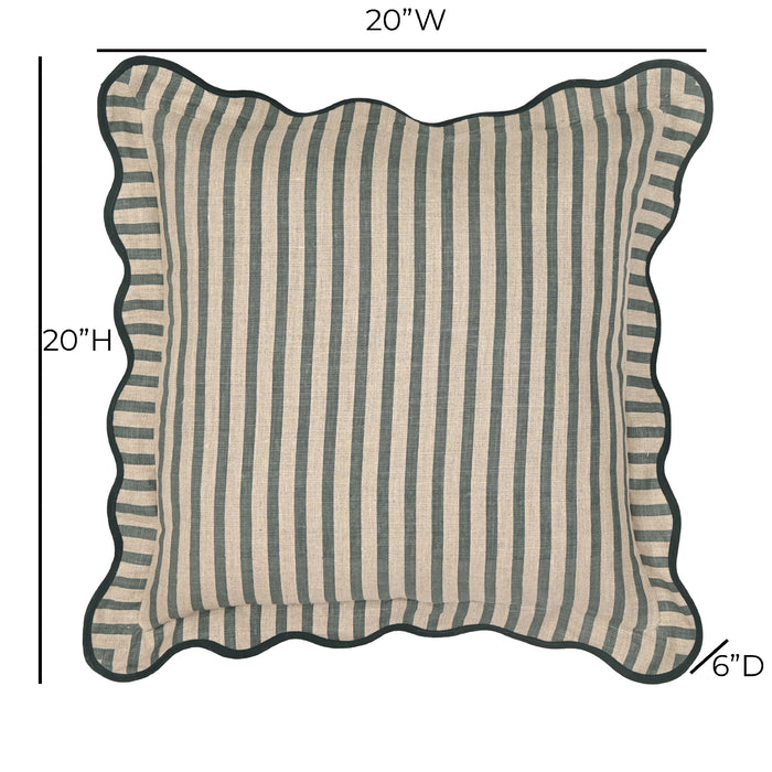 Striped 20" Linen Throw Pillow