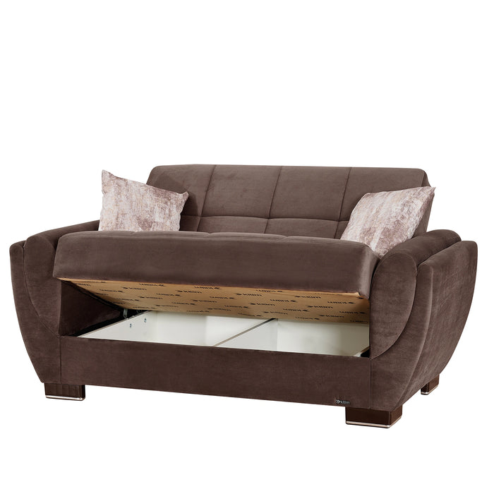 Ottomanson Armada Air Collection Upholstered Convertible Loveseat with Storage