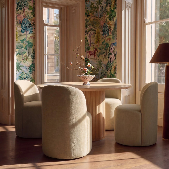 Persa Round Back Performance Chenille Dining Chair