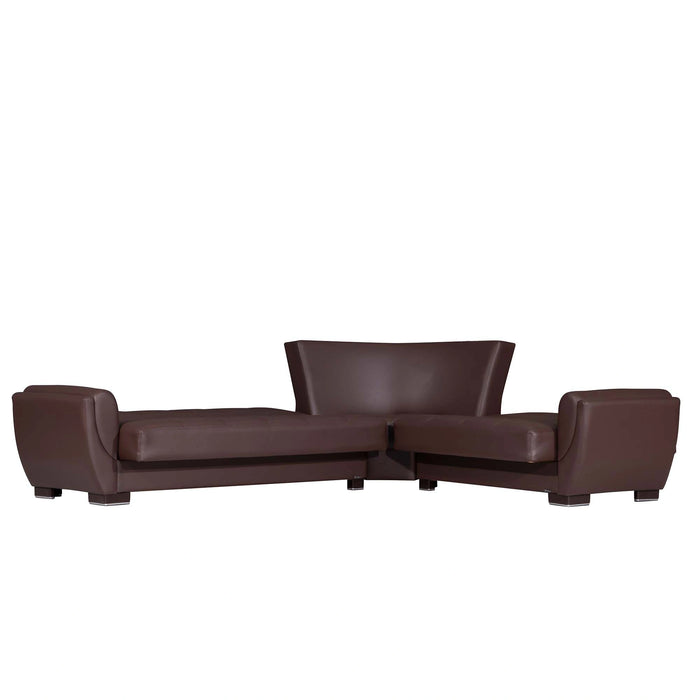 Ottomanson Armada Air Collection Upholstered Convertible Sectional with Storage