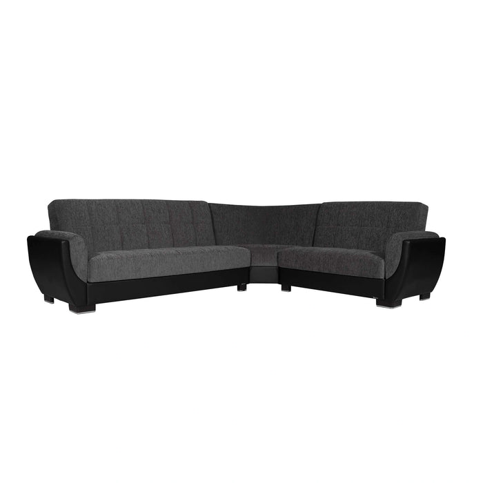 Ottomanson Armada Air Collection Upholstered Convertible Sectional with Storage