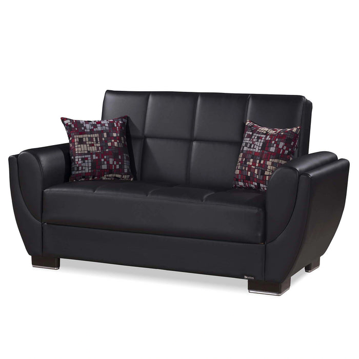 Ottomanson Armada Air Collection Upholstered Convertible Loveseat with Storage