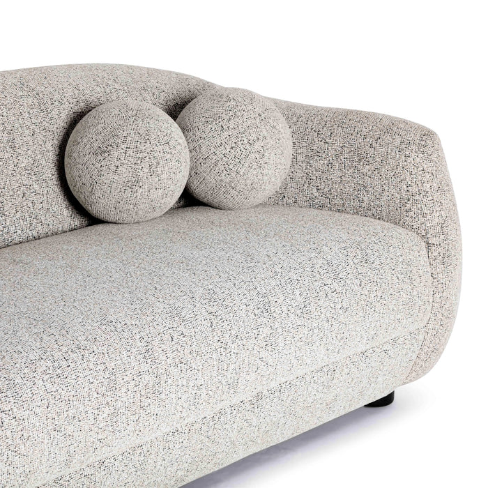 Judy 80" Black and White Woven Performance Fabric Sofa