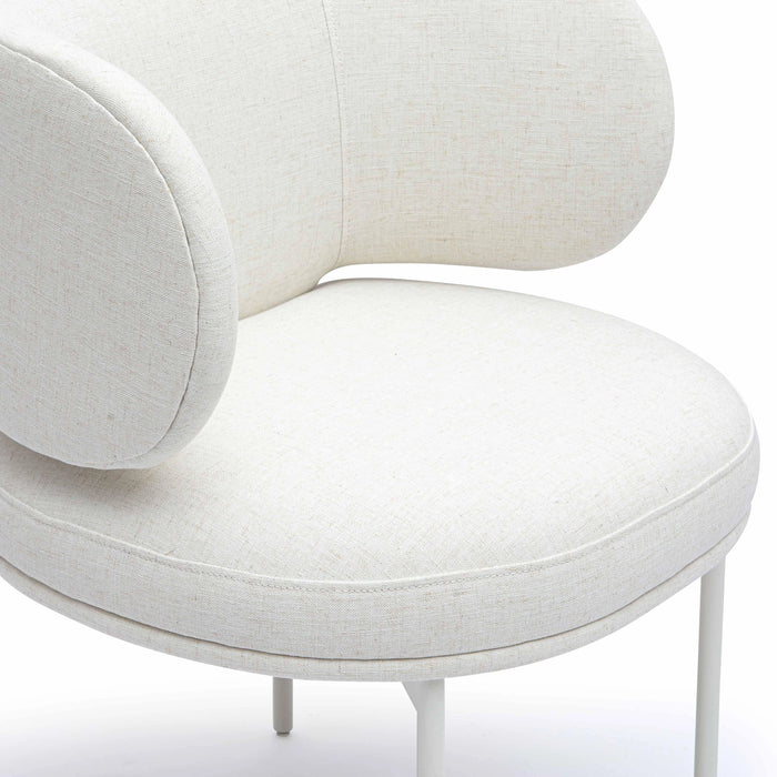 Maureen Cream Performance Upcycled Linen Dining Chair