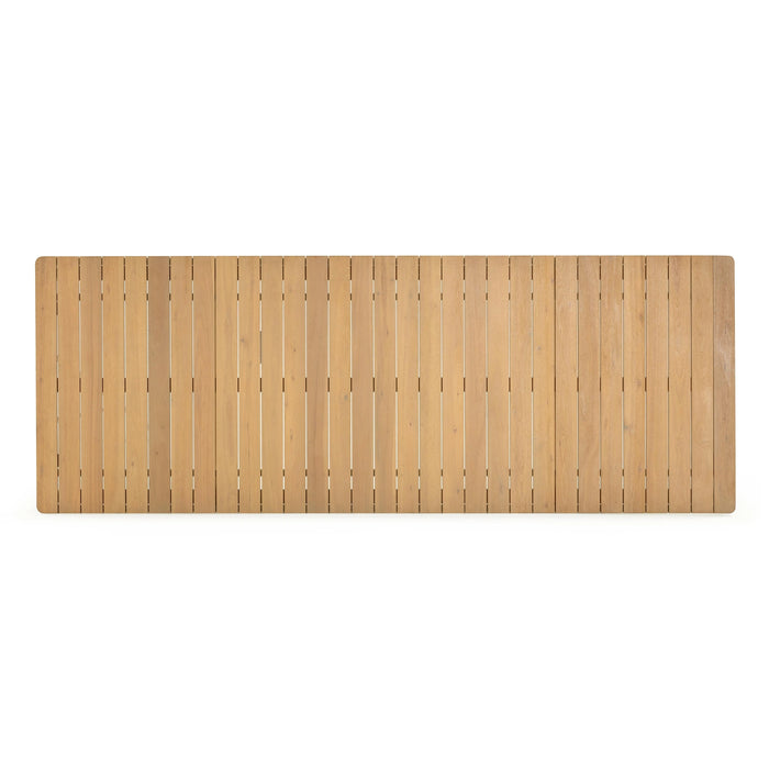 Sardinia 95" Light Teak Outdoor Rectangular Dining Table
