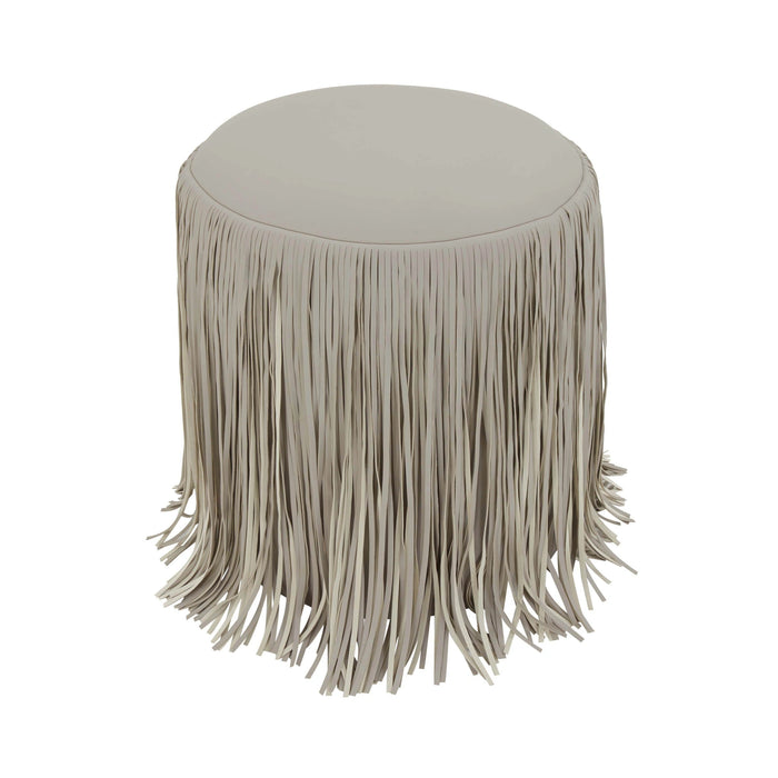 Shag Me Performance Vegan Leather Ottoman