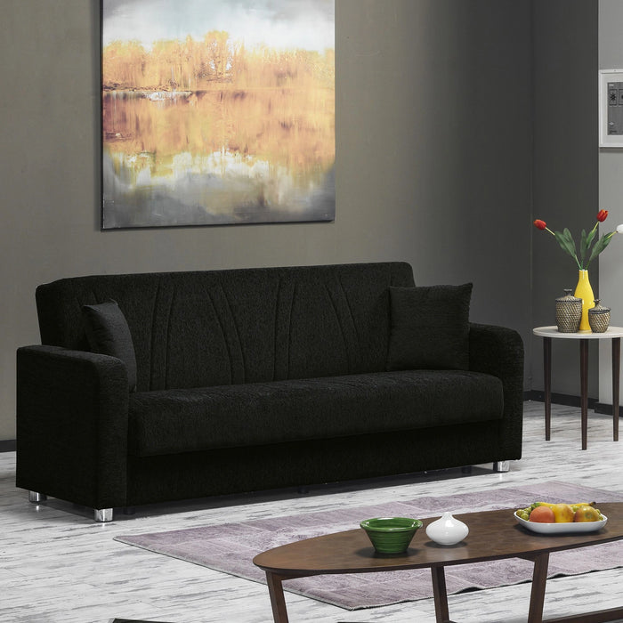 Ottomanson Elegance Collection Upholstered Convertible Sofabed with Storage