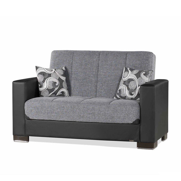 Ottomanson Armada Collection Upholstered Convertible Loveseat with Storage