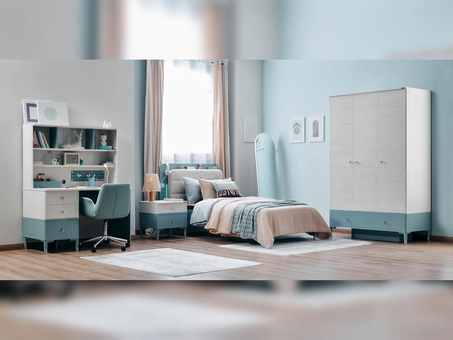 Marin Kids Room Set (Twin Bed & Study Desk & Nightstand)