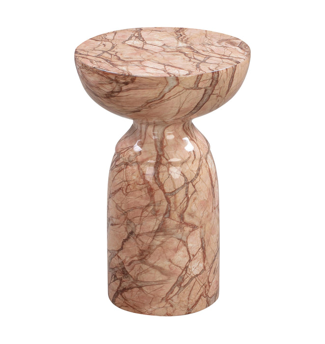 Rue Faux Marble Indoor / Outdoor Round Side Table