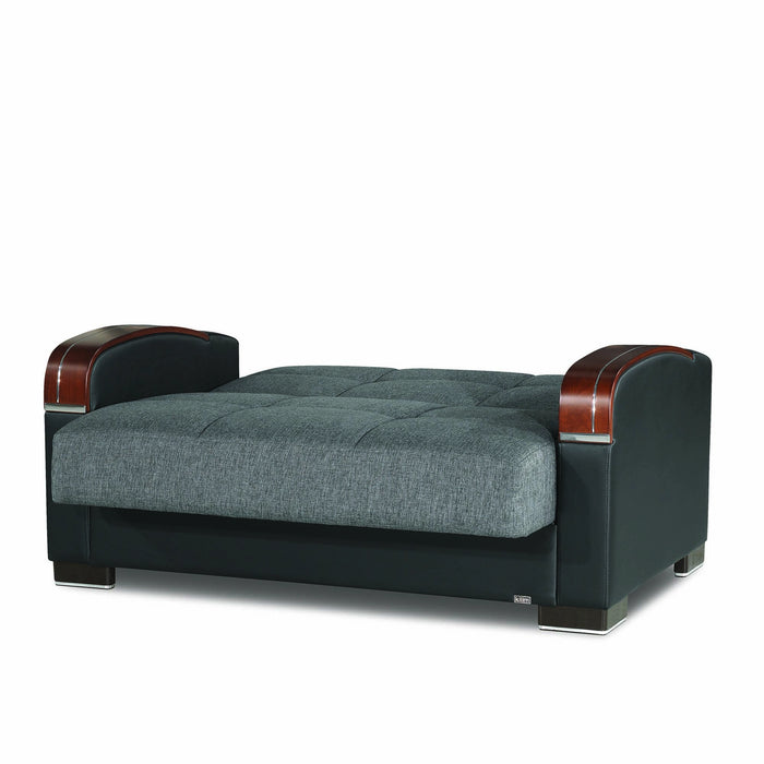 Ottomanson Mobimax Collection Upholstered Convertible Loveseat with Storage