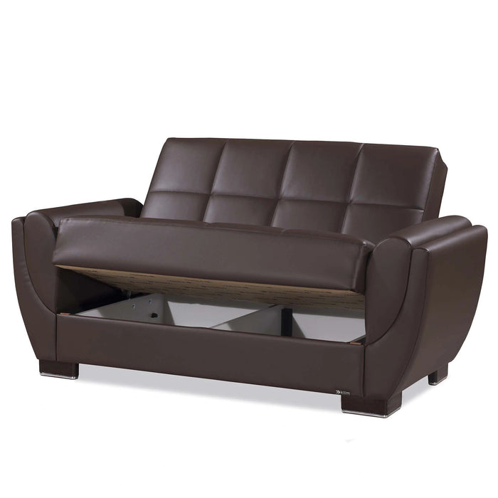 Ottomanson Armada Air Collection Upholstered Convertible Loveseat with Storage