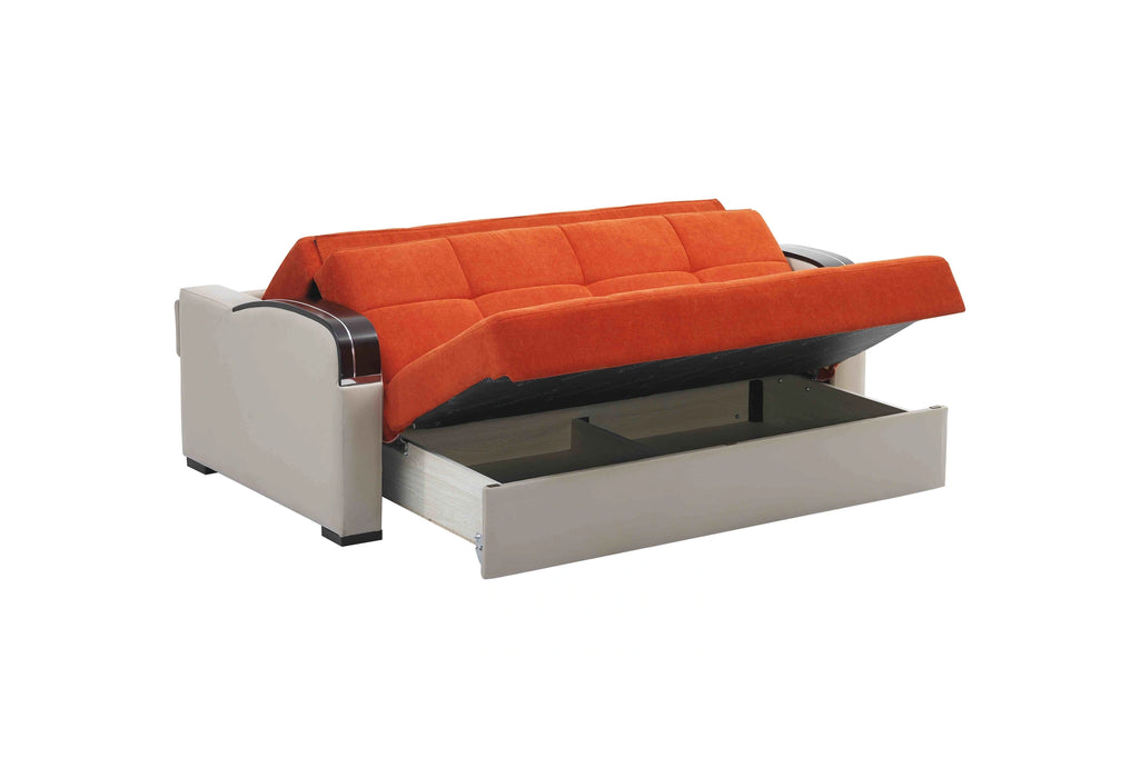 Ottomanson Sleep Plus Collection Upholstered Convertible Sofabed with Storage
