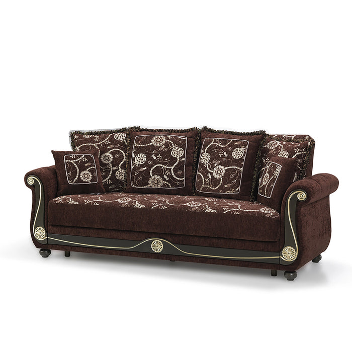 Ottomanson Americana Collection Upholstered Convertible Sofabed with Storage