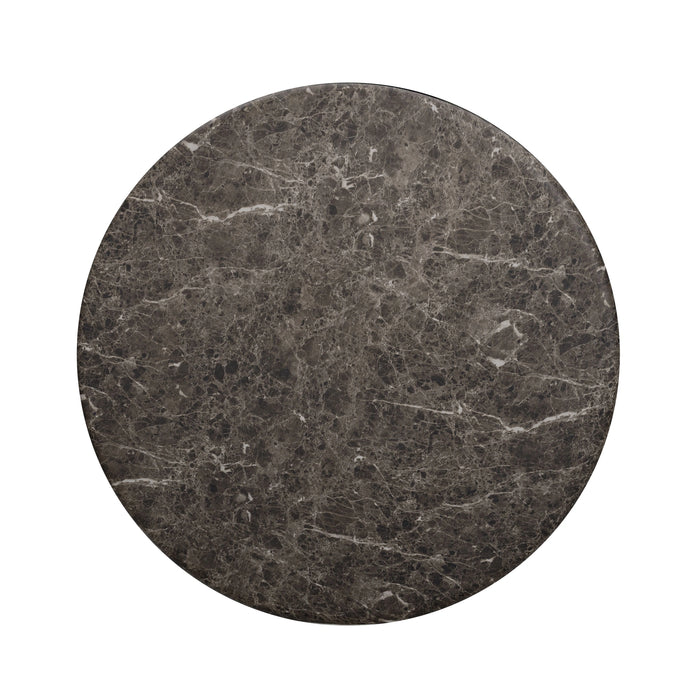 Cynthia 36" Faux Travertine Concrete Indoor/Outdoor Coffee Table