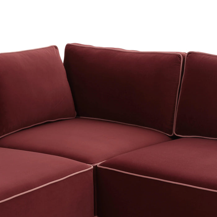 Willow 8-Piece Performance Velvet Modular Large U Sectional