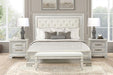 Stella Mia 4 Pc 5 Pc Queen Bedroom Set White & White - Home And Beyond