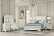 Stella Mia 4 Pc 5 Pc Queen Bedroom Set White & White - Home And Beyond