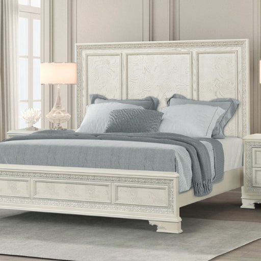 Stella Mia 4 Pc 5 Pc Queen Bedroom Set White & White - Home And Beyond