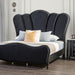 Melodi Parc E.King & Queen Bed Black & Silver - Home And Beyond