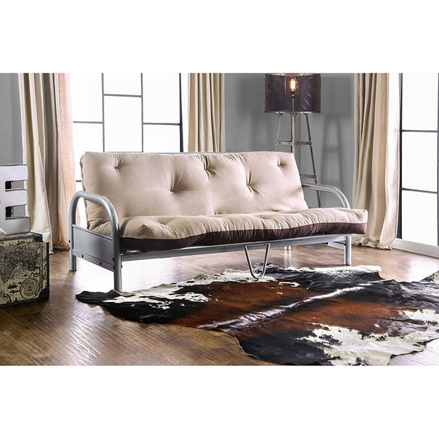 Aksel Black/Red Futon Mattress, Black, Red & Gray