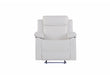 U6026 Blanche White Glider Recliner with LED