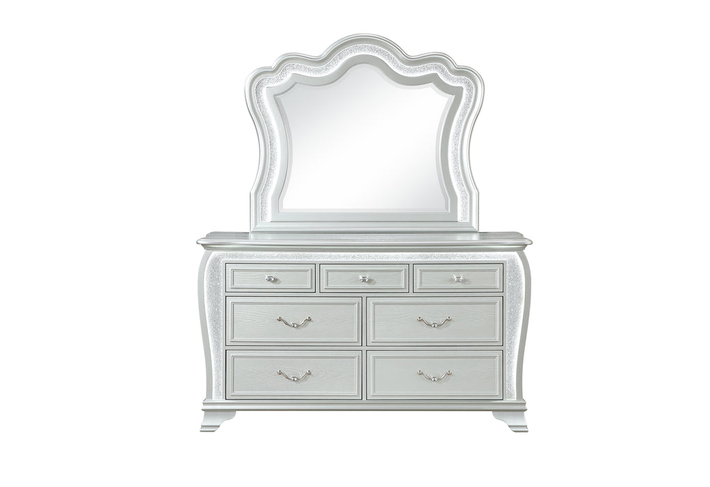 Aria Silver Dresser with LED