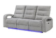 U6611 Grey 15 Power Reclining Sofa with LED