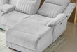 U8879 Grey 1 Power Pushback Sectional with LED and Global Ss Spkr