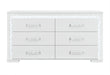 Naomi Silver Marble Dresser with LED