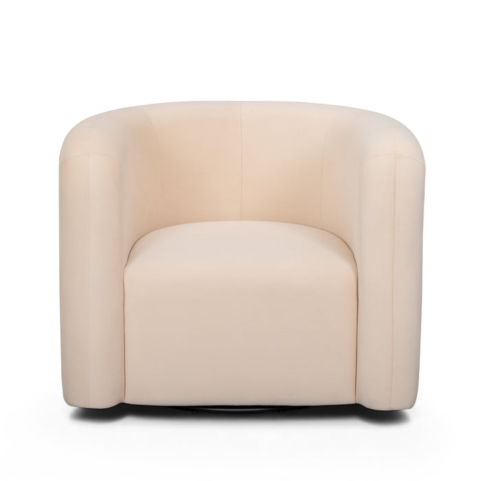 Curves Performance Velvet Swivel Accent Chair - Home And Beyond