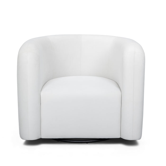 Curves Performance Velvet Swivel Accent Chair - Home And Beyond