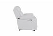 U6026 Blanche White Glider Recliner with LED