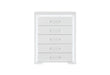 Naomi Silver Marble Chest with LED