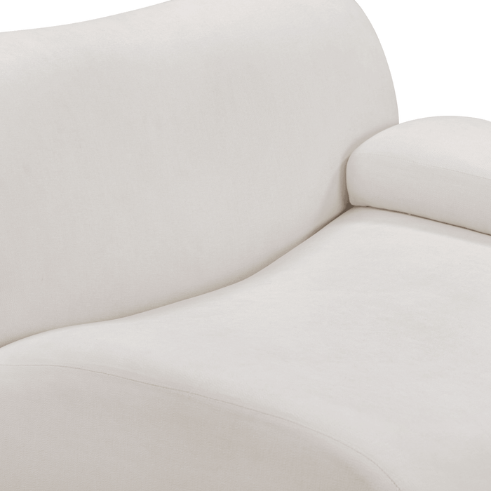 Zenith Contract-Grade Upcycled Fabric Cream Corner Chair