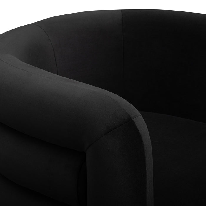 Curves Performance Velvet Swivel Accent Chair - Home And Beyond