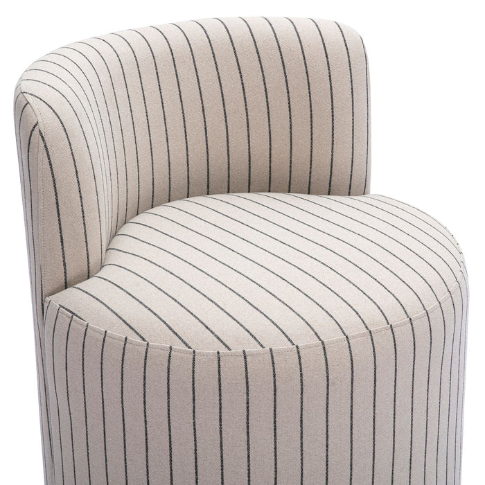 Hakuna Black and White Striped Linen Desk Chair - Home And Beyond