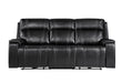 U8880 Black Leather Power Reclining Sofa