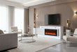 Kira White 87" Entertainment Unit with Bluetooth Speaker and LED