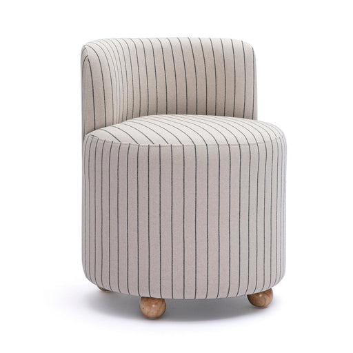 Hakuna Black and White Striped Linen Desk Chair - Home And Beyond