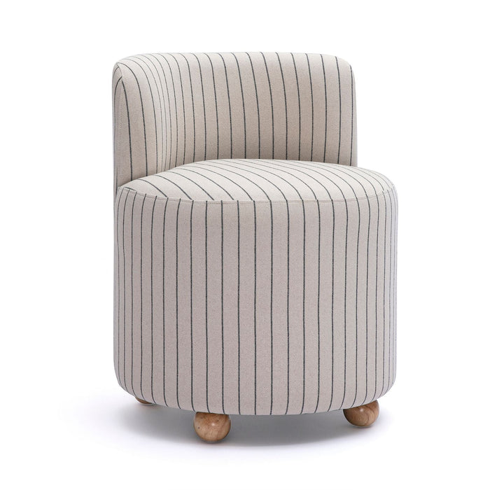 Hakuna Black and White Striped Linen Desk Chair - Home And Beyond