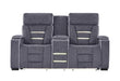 U1895 Grey P2 Console Reclining Loveseat with IS and LED