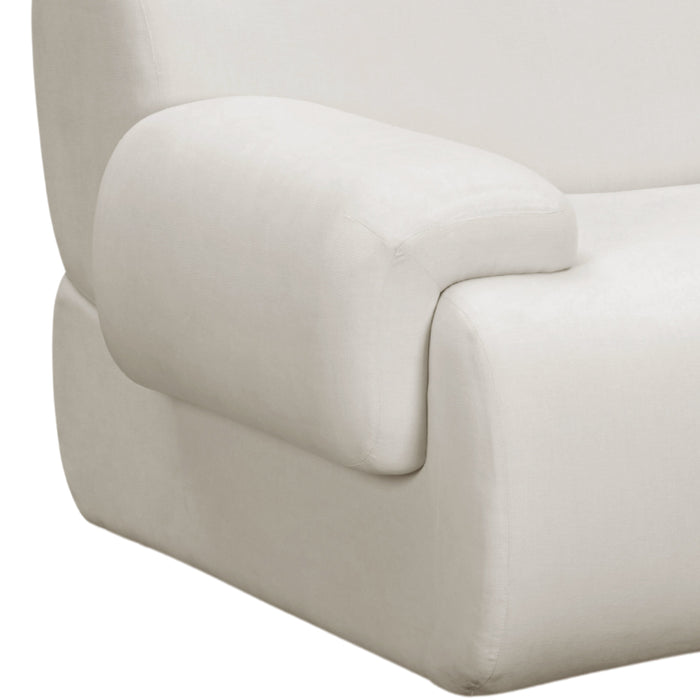 Zenith 5-Piece Contract-Grade Upcycled Fabric Cream Modular Sectional