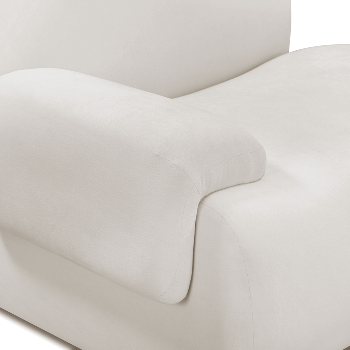 Zenith 5-Piece Contract-Grade Upcycled Fabric Cream Modular Sectional