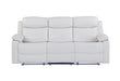 U6026 Blanche White Reclining Sofa with LED