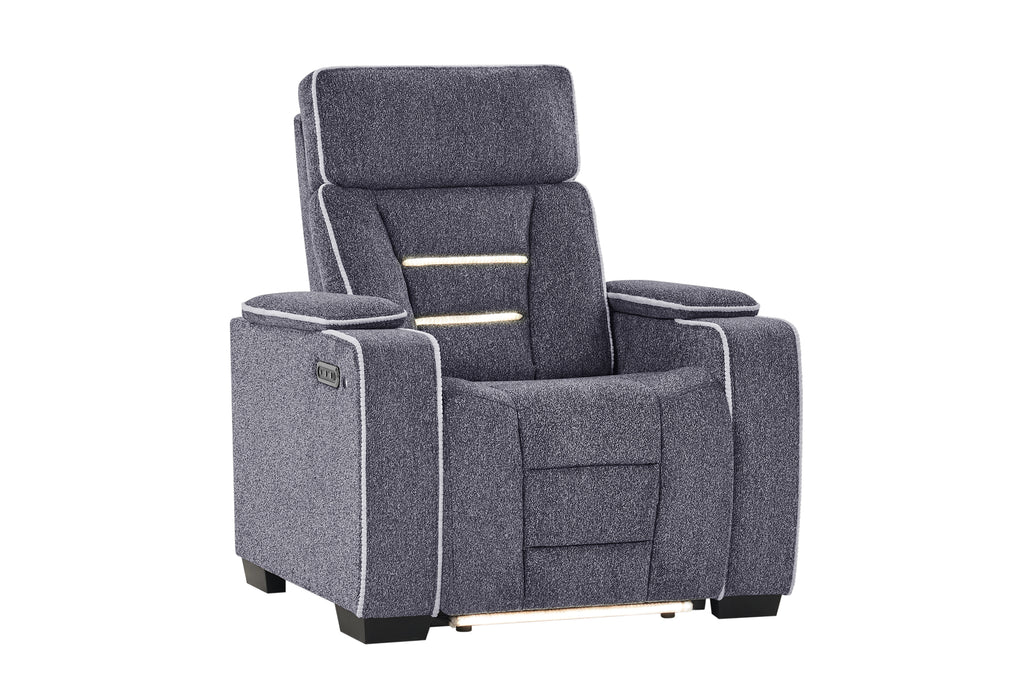 U1895 Grey P2 Recliner with IS and LED