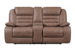 U2250 Brown Console Reclining Loveseat