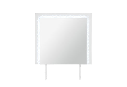 Naomi Silver Marble Mirror with LED