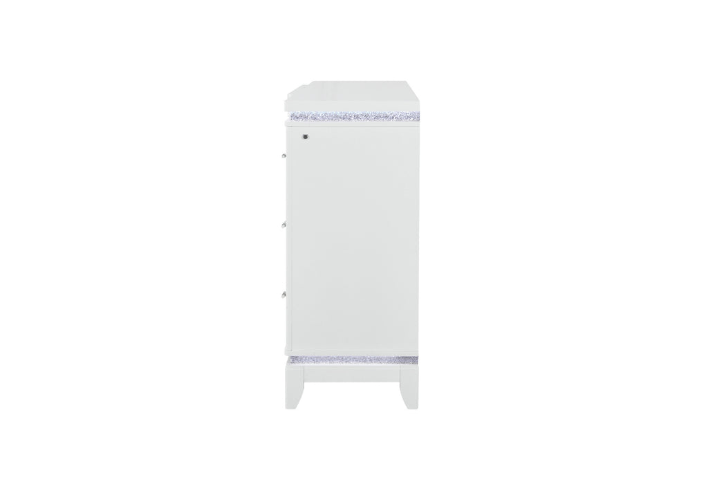 Alina White Dresser with LED