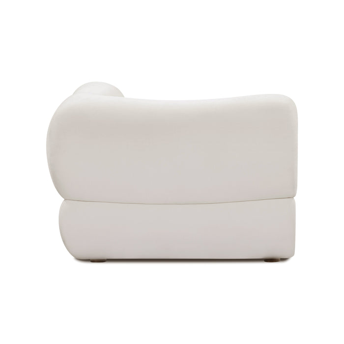 Zenith Contract-Grade Upcycled Fabric Cream Corner Wedge